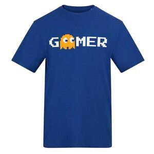 Pac-Man Unisex Adult Gamer T-Shirt / Blue